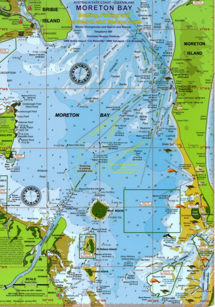 Chart Of Moreton Bay – B Team Vmr 403 Redcliffe